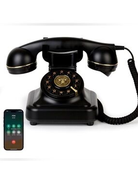 Vintage Bluetooth Phone, Retro Desk Telephone with Gold Accents new